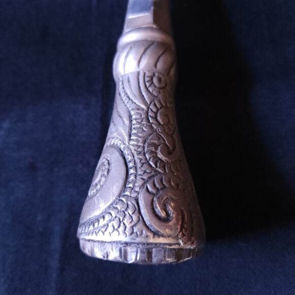 Vintage Rare Ornate Desk Magnifier Magnifying Glass Silverplate Made in India - Picture 7 of 9